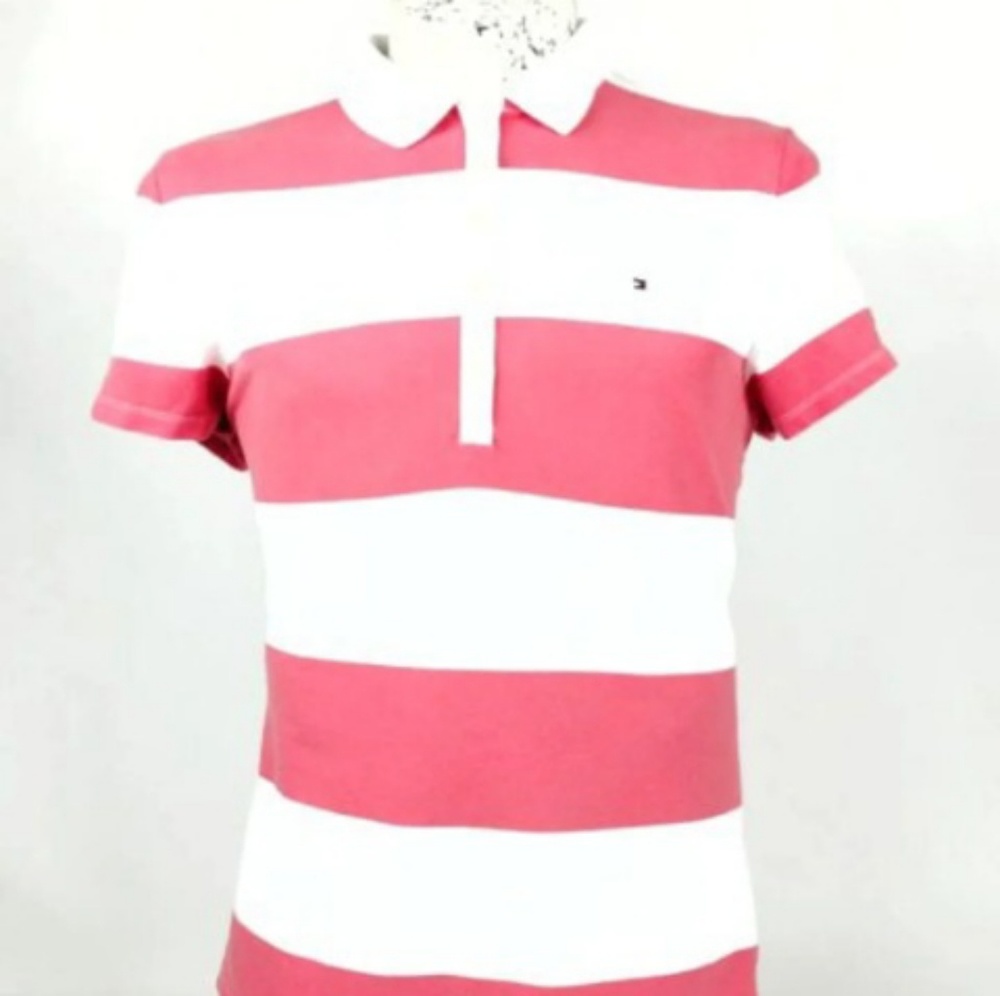 Tommy Hilfiger Vintage Striped Polo Shirt Size XL